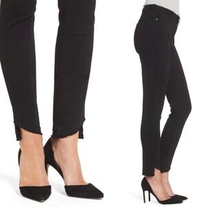 PAIGE Hoxton Ankle Skinny Raw Hem
Jeans Size 27 Black Shadow